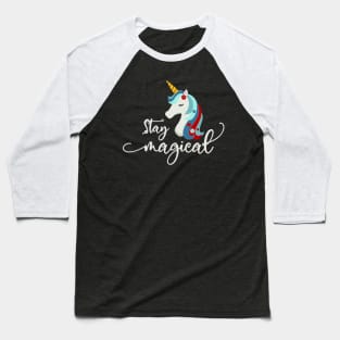 Christmas Unicorn: Stay Magical Baseball T-Shirt